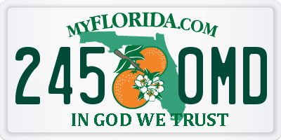 FL license plate 2450MD