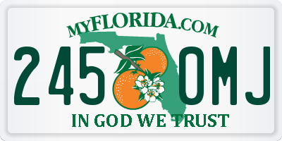FL license plate 2450MJ