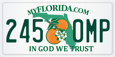 FL license plate 2450MP