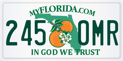 FL license plate 2450MR