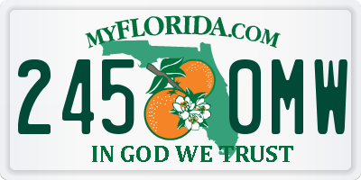 FL license plate 2450MW