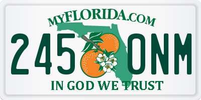 FL license plate 2450NM