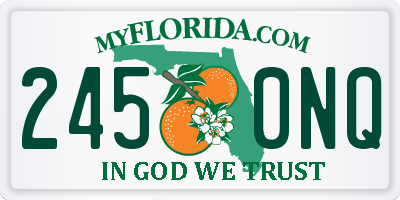 FL license plate 2450NQ