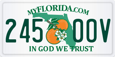 FL license plate 2450OV