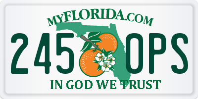 FL license plate 2450PS