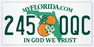 FL license plate 2450QC