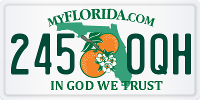 FL license plate 2450QH