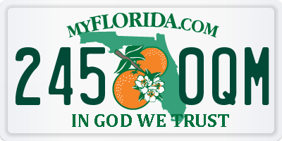 FL license plate 2450QM