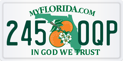 FL license plate 2450QP