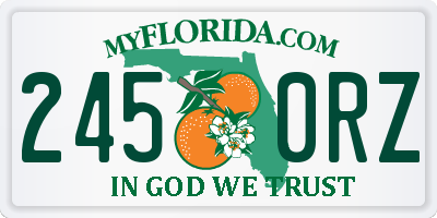 FL license plate 2450RZ