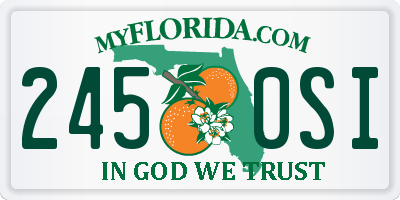 FL license plate 2450SI