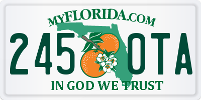 FL license plate 2450TA