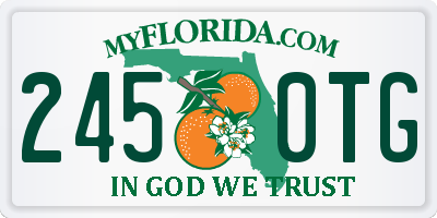 FL license plate 2450TG