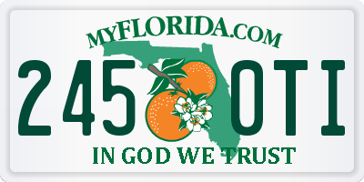FL license plate 2450TI