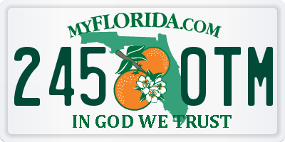 FL license plate 2450TM