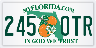FL license plate 2450TR