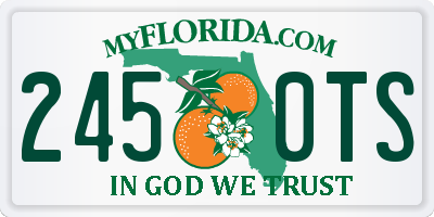 FL license plate 2450TS