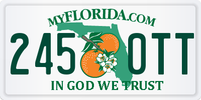 FL license plate 2450TT