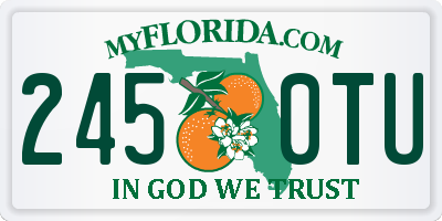 FL license plate 2450TU