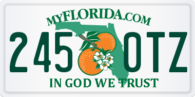 FL license plate 2450TZ