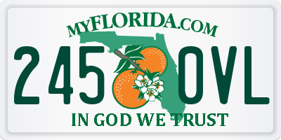FL license plate 2450VL