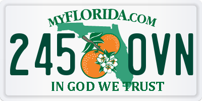 FL license plate 2450VN