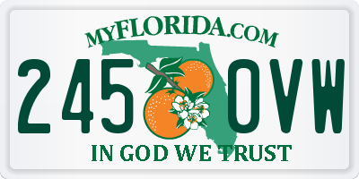 FL license plate 2450VW