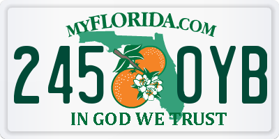 FL license plate 2450YB