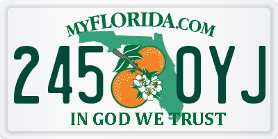 FL license plate 2450YJ