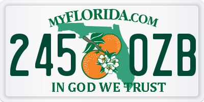 FL license plate 2450ZB
