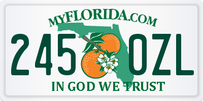 FL license plate 2450ZL