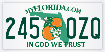 FL license plate 2450ZQ