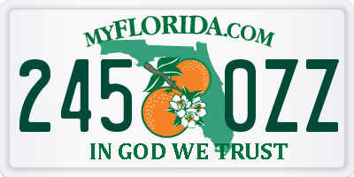 FL license plate 2450ZZ