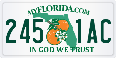 FL license plate 2451AC