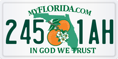FL license plate 2451AH