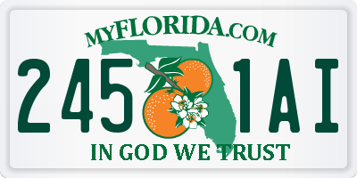 FL license plate 2451AI