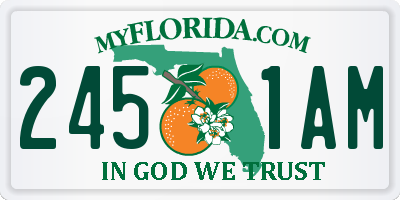 FL license plate 2451AM