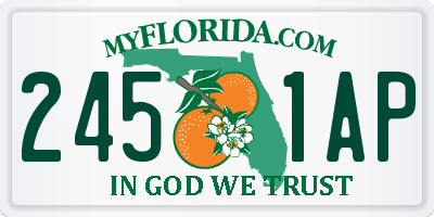 FL license plate 2451AP