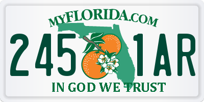FL license plate 2451AR