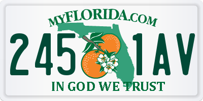 FL license plate 2451AV