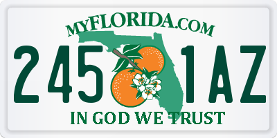 FL license plate 2451AZ