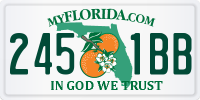 FL license plate 2451BB