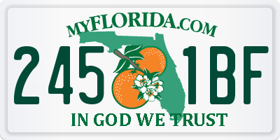 FL license plate 2451BF