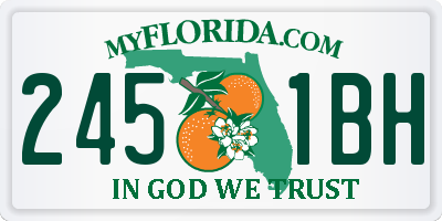 FL license plate 2451BH