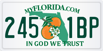 FL license plate 2451BP
