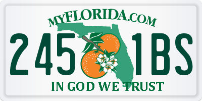 FL license plate 2451BS