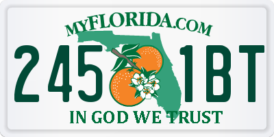 FL license plate 2451BT