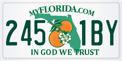 FL license plate 2451BY