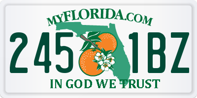 FL license plate 2451BZ