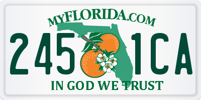 FL license plate 2451CA